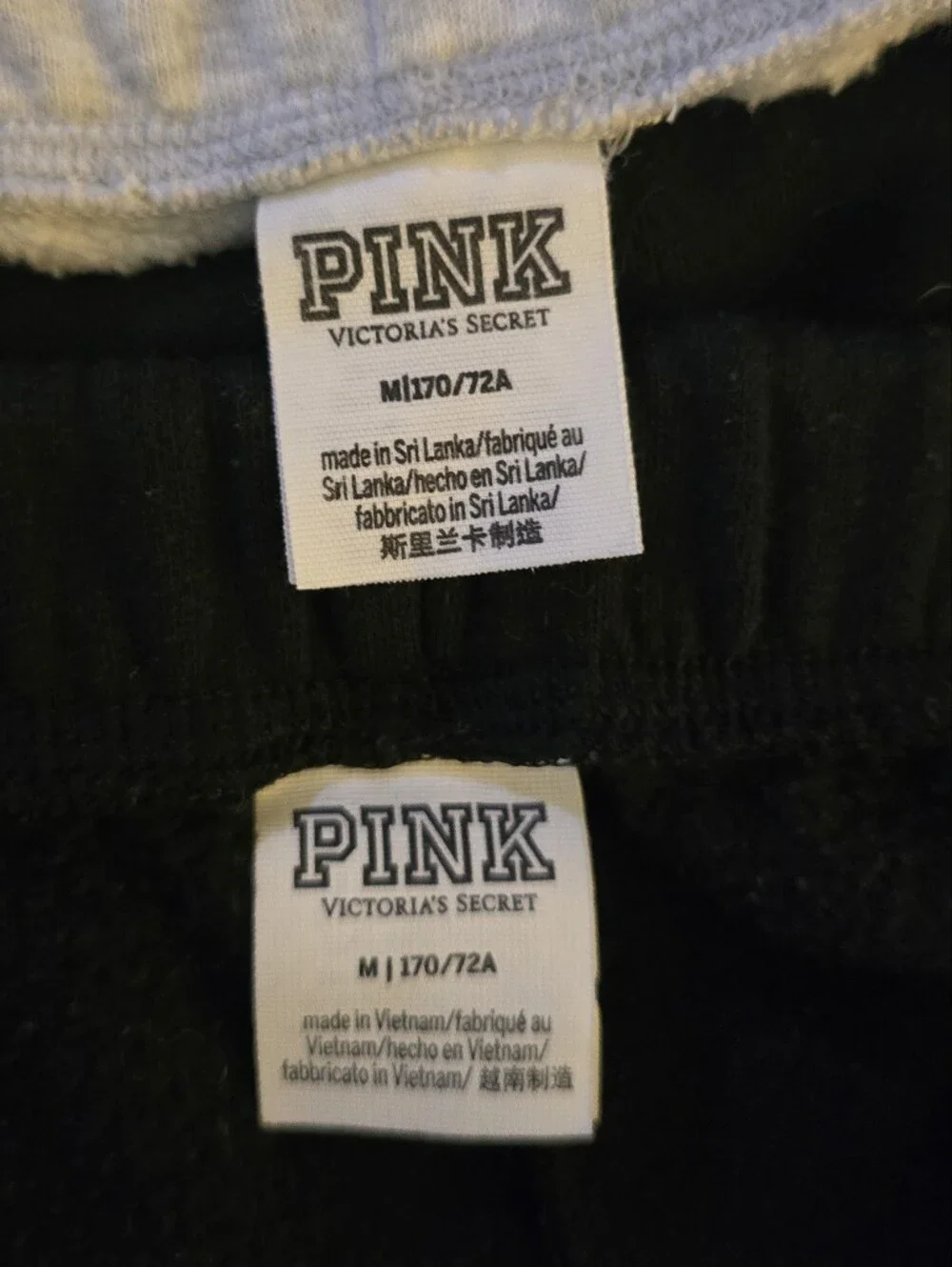 PINK VS (Set Of 2) Logo Lounge Shorts In Light Gray & Black